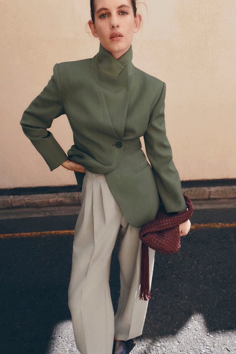 Waisted Asymmetric Longline Blazer from Marks & Spencer