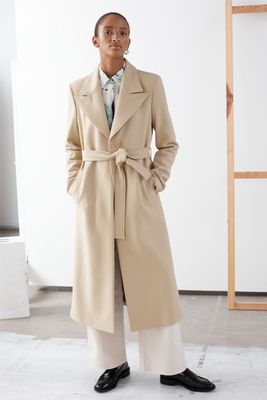 Belted Wool Blend Long Coat from & Other Stories