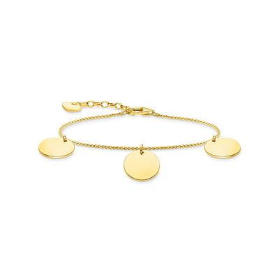 Bracelet With Three Discs Gold