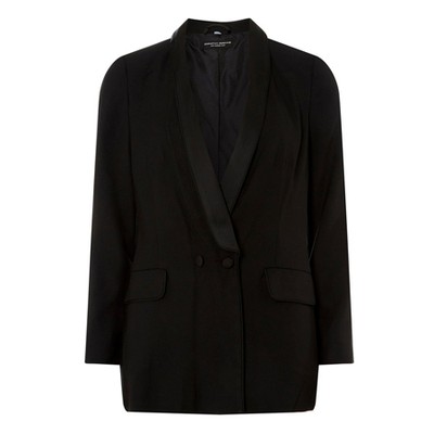 Black Piped Longline Jacket