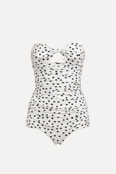 Polka-Dot One-Piece Strapless Swimsuit  from Dolce & Gabbana 