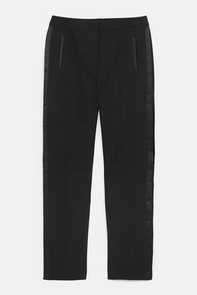 Tuxedo Trousers With Side Trim Detail from Zara