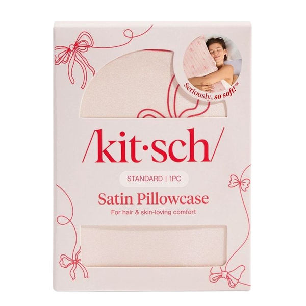 Standard Satin Pillowcase - Striped Bows from Kitsch