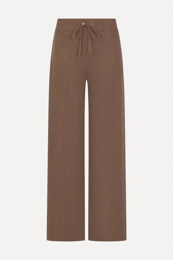 Ribbed Wide-Leg Trousers
