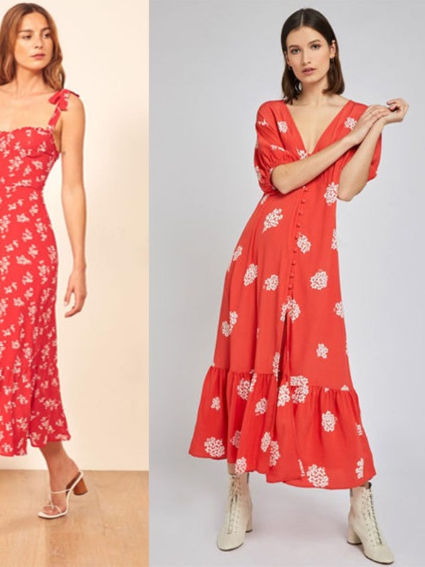 18 Red Floral Dresses We Love