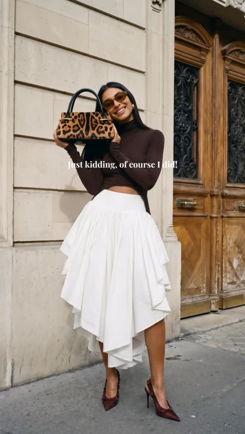 Your sign to always buy the bag 🐆 To shop the full look, tap the link in bio...

These images were created using AI tools.