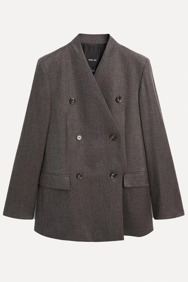 100% Wool Melange Suit Blazer from Massimo Dutti 