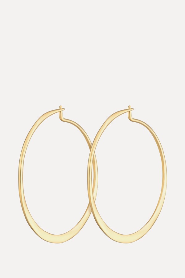 Gold Flat Hoop Earrings from Scream Pretty