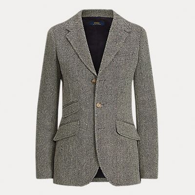 Herringbone Silk-Blend Blazer