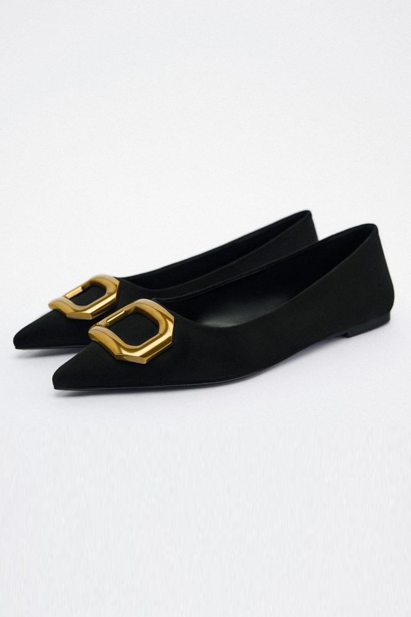 Embellished Ballet Flats from Zara