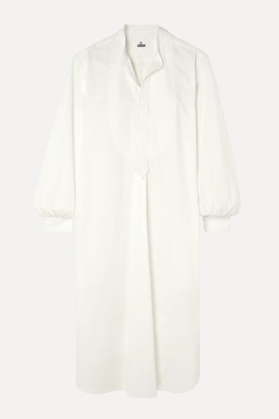 Painter's Smock Cotton Poplin Midi Shirt Dress from Sébline