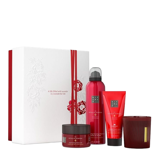 The Ayurveda Sweet Almond Oil & Indian Rose Medium Gift Set from Rituals