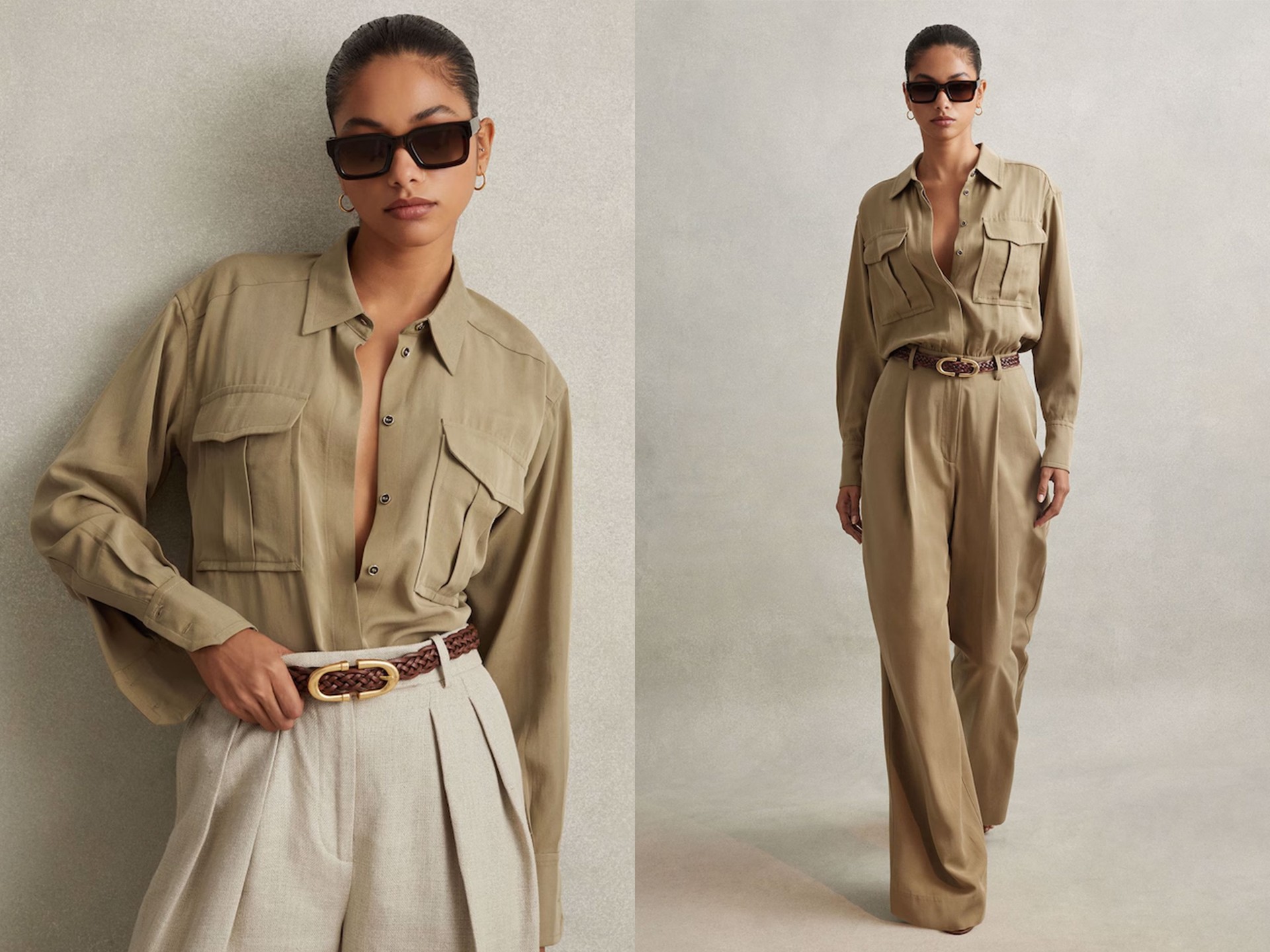 Lyocell Button-Through Shirt from Reiss