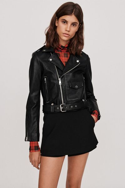 Leather Biker Style Jacket