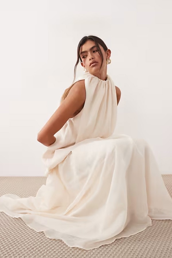 Pleated Organza Midi Dress from ASOS Arrange