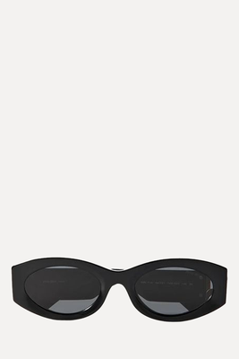 Glimpse Oval-Frame Acetate Sunglasses from MIU MIU