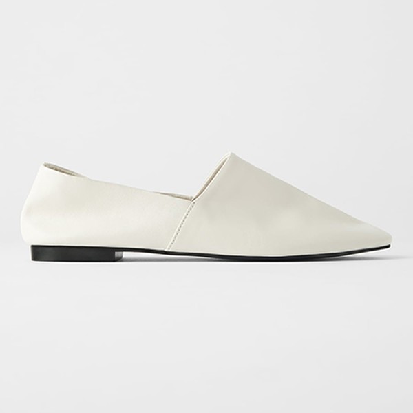 Soft Leather Ballerinas from Zara