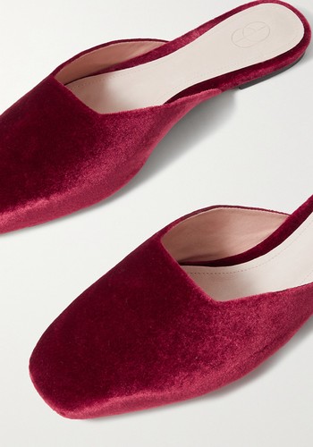 Velvet Slippers from Porte And Paire