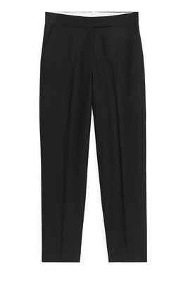 Tapered Wool Hopsack Trousers from Arket