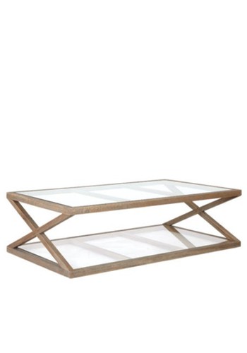 Marylebone Weathered Oak Glass Coffee Table