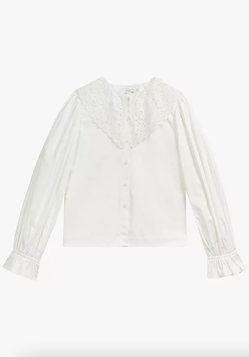 Idalia Floral Lace Collar Blouse