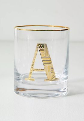 Gilded Monogram Glass from Anthropologie 