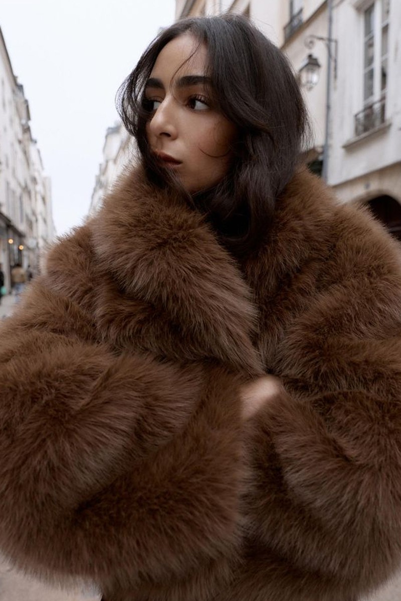  Short Faux Fur Coat from  Zara