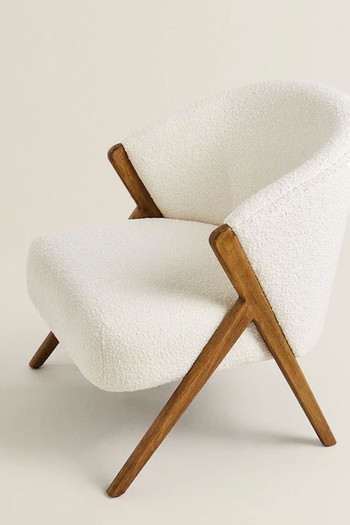 Upholstered Bouclé Armchair from Zara