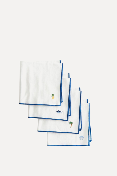 4-Pack Embroidered Napkins from H&M
