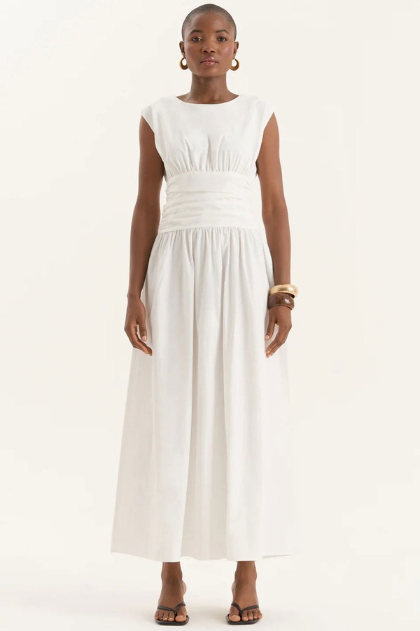 Harper Cotton Poplin Drop Waist Maxi Dress from 4th & Reckless