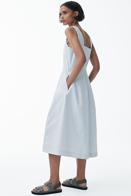 Sleeveless Cotton Midi Dress