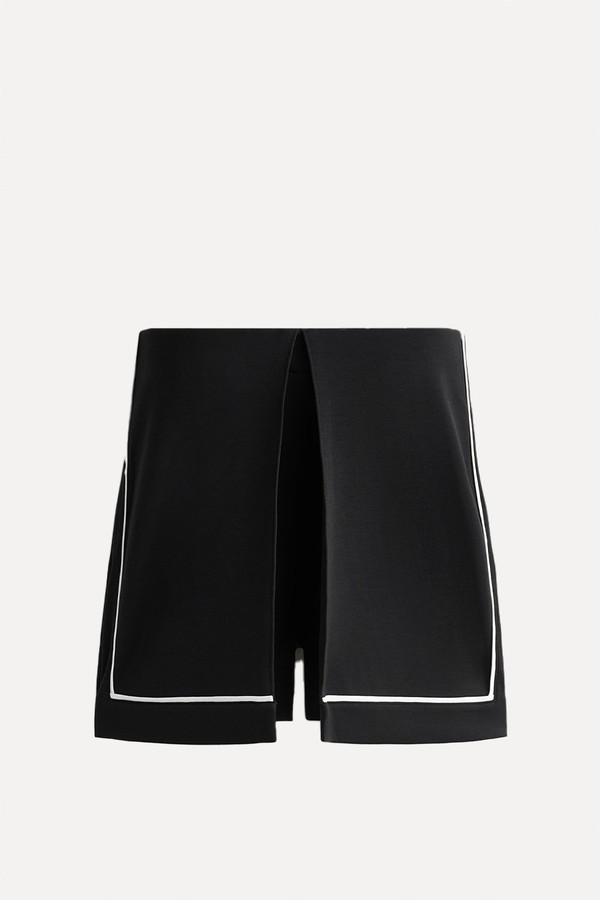 Trouser Skirt With Soft-Touch Modal & Piping from OYSHO