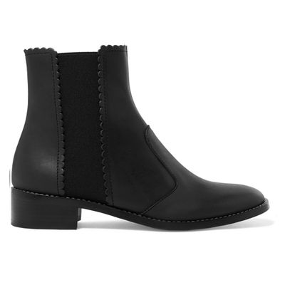 Scalloped Leather Chelsea Boots from See By Chloé