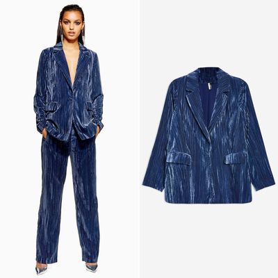 Crinkle Velvet Suit