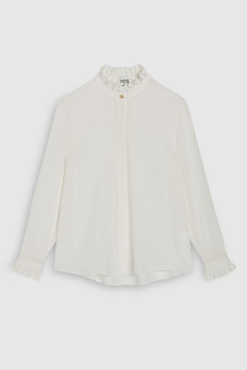 White Shirt With Wavy Collar from Claudie Pierlot