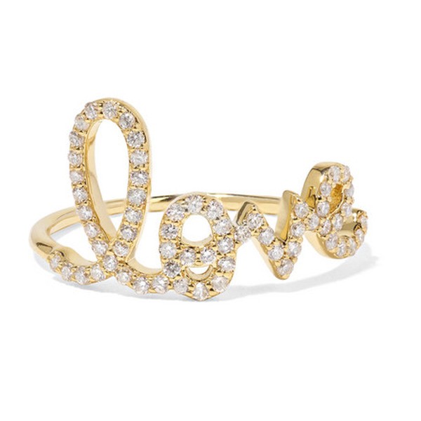 Large Love Gold Ring from Sydney Evans