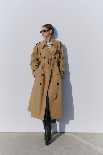 Loose Fit Trench Coat With Belt from Massimo Dutti