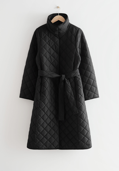 Quilted Belted Banana Sleeve Coat from & Other Stories