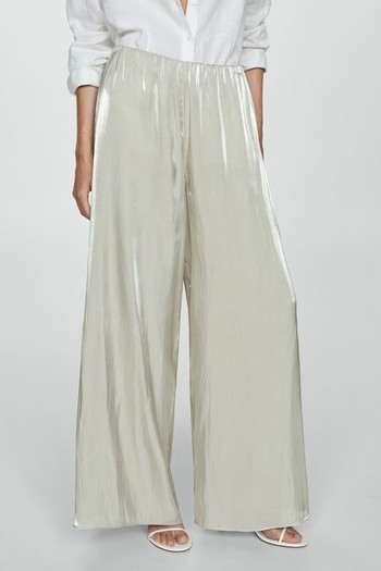 Flowy Satin Trousers from Mango