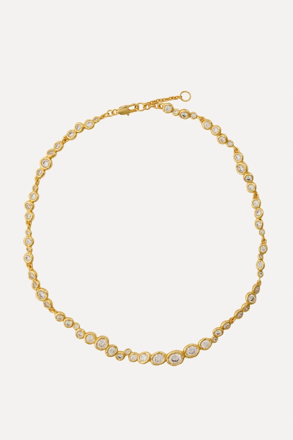 Asterales Crystal-Embellished 14kt Gold-Plated Necklace from Alexis Bittar