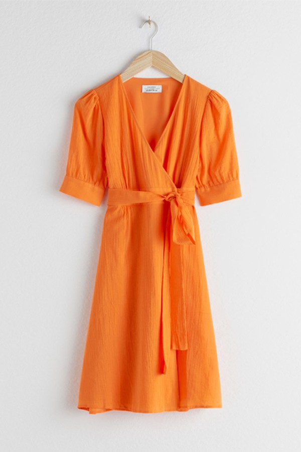 Cotton Blend Wrap Mini Dress from & Other Stories
