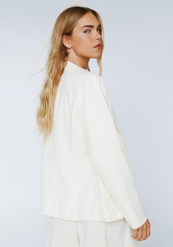 Oversized Tailored Linen Blazer