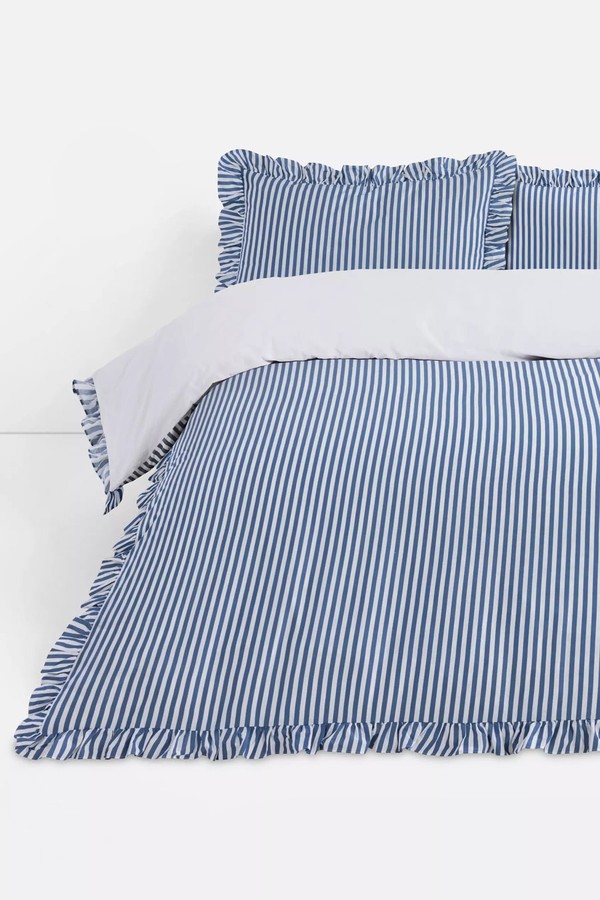 Striped Frill Double Duvet Cover Set from Primark