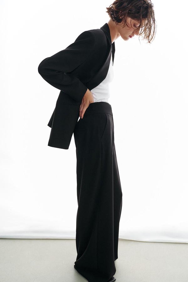 High-Waist Wide-Leg Trousers