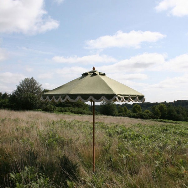 Scalloped Parasol With Fringe from Plia Parasols