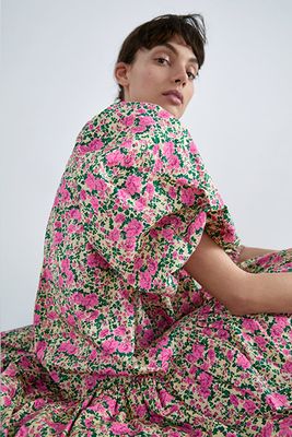  Voluminous Printed Dress from Zara