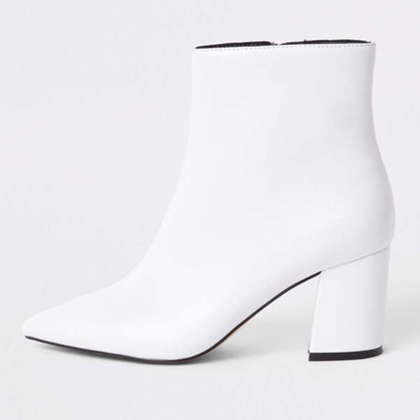 Pointed Block Heel Boots
