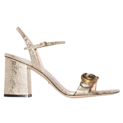 Metallic Leather Sandals from Gucci