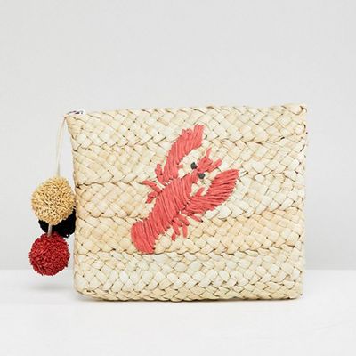 Lobster Print Straw Bag from Pull&Bear