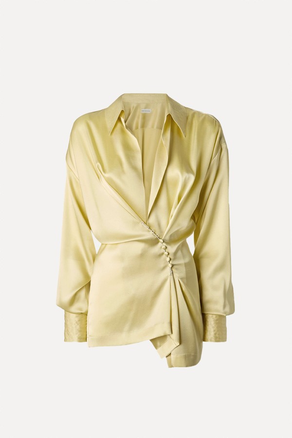 Stretch-Silk Satin Shirt from Dries Van Noten